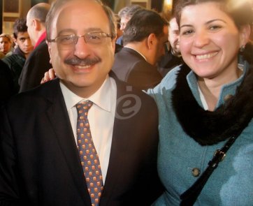 النائب غسان مخيبر وخطيبته الآنسة مارينا واكيم