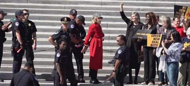بالفيديو- القاء القبض على ممثلة أميركة شهيرة اثناء مشاركتها في تظاهرة